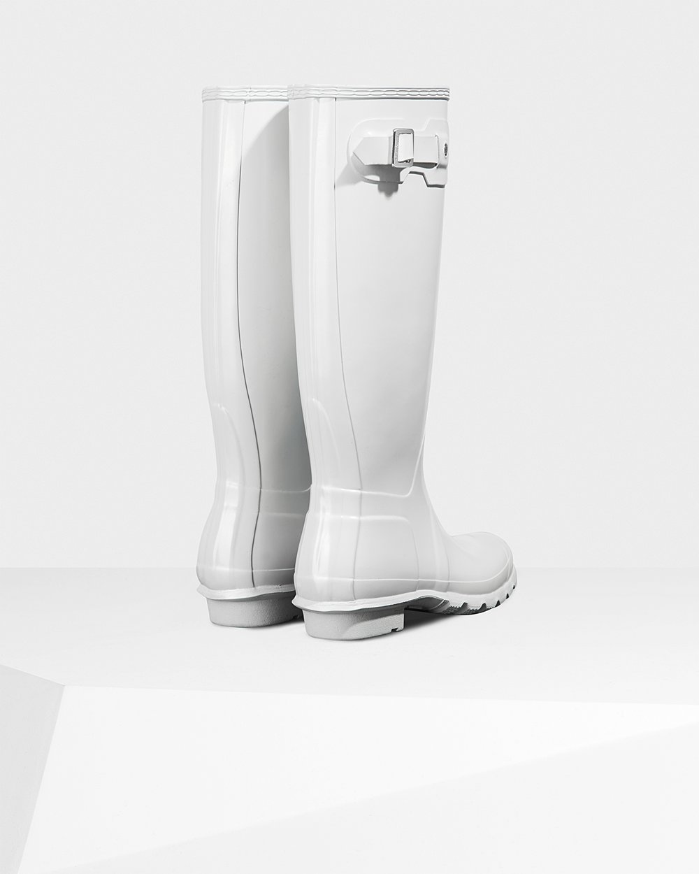 Hunter Original Gloss Tall Rain Boots - Clearance Sale Womens White - UQXWSL875